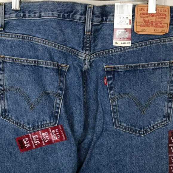 Levi's 505 Regular Fit Jeans Y2K Boyfriend High Waist Mom Jeans (2005) Unisex - Picture 6 of 14